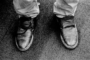 Old shoes without laces of Emir Kusturica.