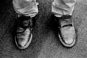 Old shoes without laces of Emir Kusturica.